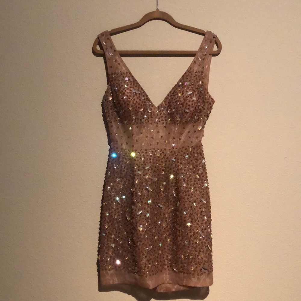 Beaded Cocktail Minidress